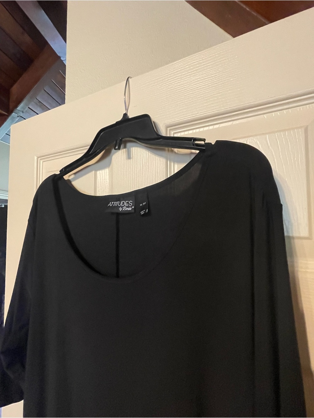 Attitudes by Renee Black Scoop-Neck XL tall black maxi dress